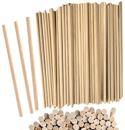 Wooden Dowels – 5mm x 20cm Dowel Rods for Crafts, DIY Models & School Projects | Smooth Wooden Sticks, 30 Pack