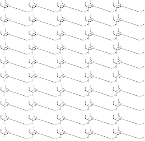 YOFAPA 80 Pcs Pegboard Hooks for Heavy Duty Hanging, Triangular 10 cm Metal Hooks for Garage, Workshop, Display Boards, Strong, Rust-Resistant, Easy to Install