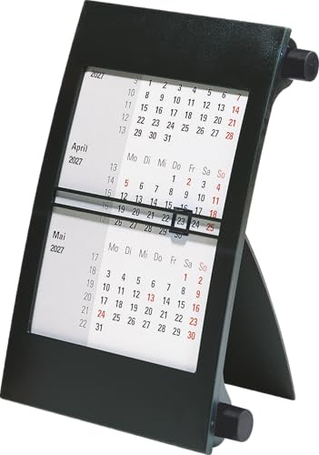 rido/idé 3-Monats-Tischkalender 2027 | 90×120 mm, schwarz