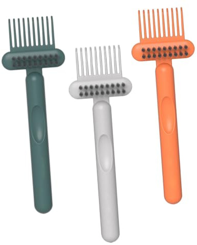 GALPADA Herramienta Limpiadora de Cepillos de Pelo Diseño Ergonómico 3 Piezas Color Aleatorio y Material Pp para Salón de Belleza y Viaje