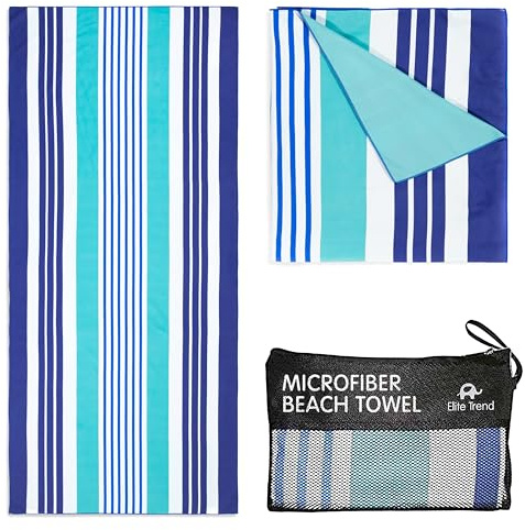 Elite Trend Microfiber Beach Towel - Extra Large 78x35 Inch Sand Free Quick Dry Towel for Travel, Swimming, Pool, Yoga, Hiking, Camping – Lightweight Fast Drying Microfiber Towel Compact for Adults