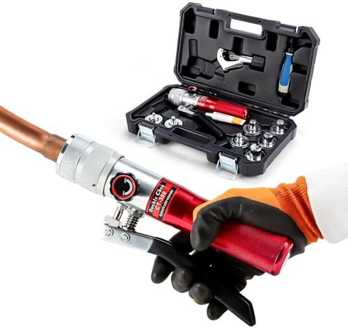 DOUBLE CHEN HVAC Swaging Tools Kit Hydraulic Copper Pipe Tube Expander Tool 3/8, 1/2, 5/8, 3/4,7/8,1,1-1/8 Inch