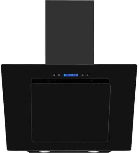 Exquisit Dunstabzugshaube KFD 807-2L schwarz | Abluft- Umluft fähig | 3 Leistungsstufen | Drucktasten | LED-Beleuchtung