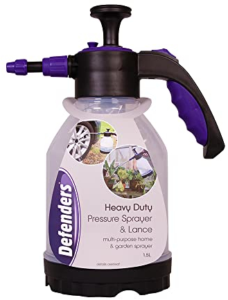 Defenders Heavy Duty Pressure Sprayer & Lance – 15L, Garden Use with Weed Killer, Pesticides, Fertiliser, Home Use for Watering/Misting Plants and Cleaning