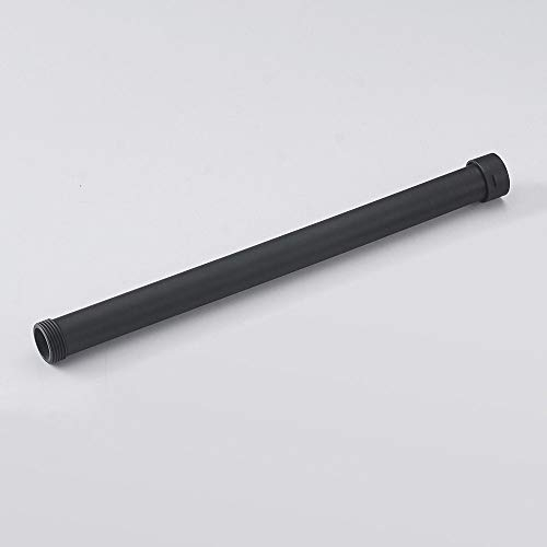 1pcs 30cm Verlängerung Duschrohr Antike Messing Dusche Wasserhahn Verlängerungsrohr für Duschsystem Duschzubehör Duschstange, Matte Schwarz