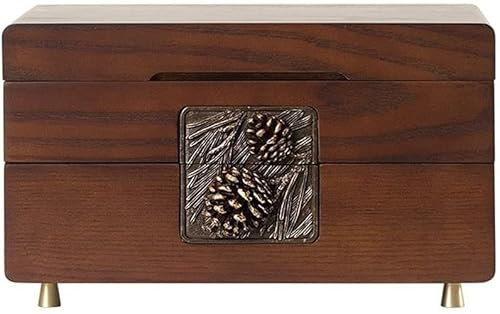 Schmuckschatulle Schmuckkästchen Schmuckkoffer Schmuckschatulle aus Holz, doppellagige Schmuckschatulle mit großer Kapazität, geeignet für Uhren, Halsketten, Ringe, Schmuckaufbewahrungsboxen Schmuckau
