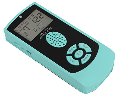 Tbest Elektronisches Metronom, Mini-Digital-Metronom, Wiederaufladbarer Metronom-Tuner, Hohe Genauigkeit, Universelles Digitales Metronom für Gitarre, Violine, Klavier, Grün