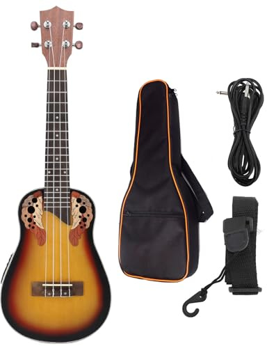 Ukulele da 23 Pollici, Strumento a Corde per Ukulele con Equalizzatore a 3 Bande per Principianti Professionisti