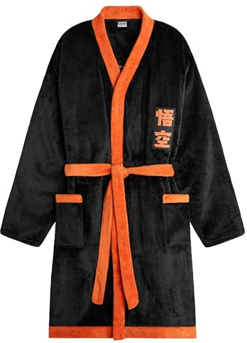 Dragon Ball Z Mens Fleece Dressing Gown Fluffy Bathrobe Loungewear Gifts for Him