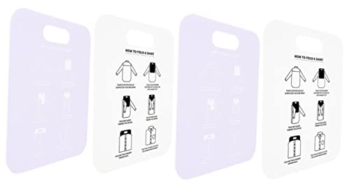 MAGICLULU Cloth Folding Board Set of 4 PP Tshirt Folder Board Compact Design Clothes Storage Organizer Space Saver