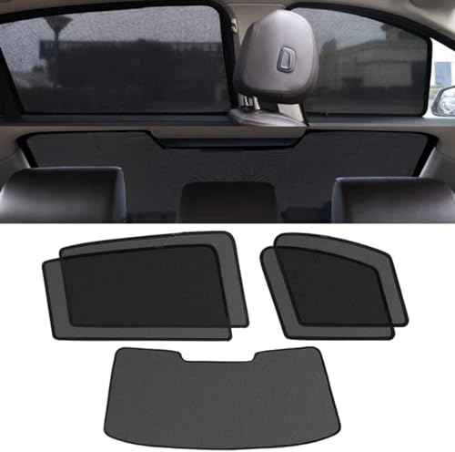 Auto-Sonnenschutz für VW Touareg Ⅱ SUV (7P) 2010 2011 2012 2013 2014 2015-2018, Maßgeschneidert Front Heck Und Seitenscheibe UV-Schutz Wärmeisoliert Schutz der Privatsphäre,5 Pieces