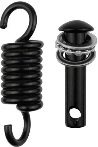 JPKTA – Kit de suspension ultime pour chaise hamac – Capacité de 226,8 kg – Ressort et goupille pour panier suspendu, chaises, hamac et balançoires de porche (noir)