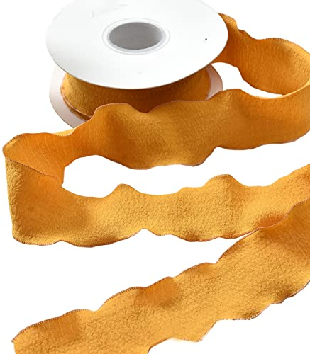 Anevous 9 m Plissee Geschenkband,25mm Elastisches Ribbon,Schleifenband Dekoband,Geschenkband zum Geschenke,Band Geschenkverpackung für Basteln,Geschenk,Nähprojekte,Kleidungsband,Gold