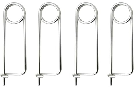 Broschenförmige Sicherheitsnadeln, Draht-Snap-Pint, Stahl-Sicherungsstifte, 3 mm Drahtdurchmesser, 105 mm lang, 4 Stück