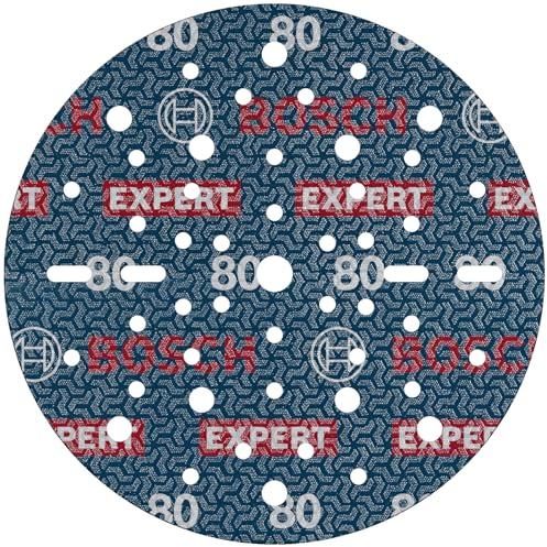 Bosch EXPERT O780 Foil Schleiffolie, 150 mm, G80 | für Hartholz, Farbe auf Holz, Körnung 80, Professional Zubehör Exzenterschleifer
