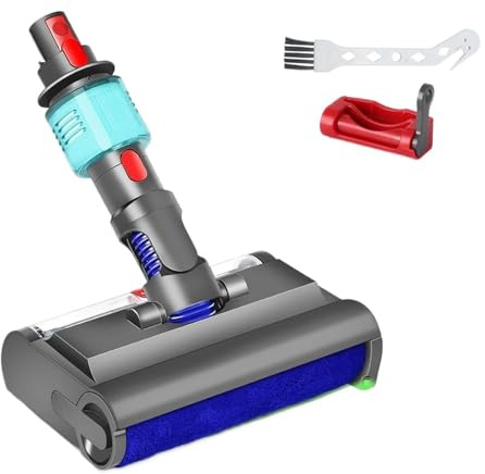 Compatible con Dyson, V7 V8 V10 V11 V15 Cabezal Limpieza Verde | V7, V8, V10, V11, V15, cabezal limpieza, luz verde, suelo duro, recogida pelo, suelta rápida, anti enredo