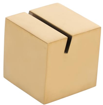 POPETPOP Portatarjetas de Mesa Inoxidable Dorado Soporte para Cartas Fotos y Menús Base Cuadrada Resistente y Fácil de Limpiar para y Restaurantes