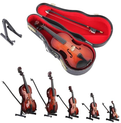 2026 Neue spielbare kleine Violin-Figur, das kleinste Miniatur-Musikinstrument der Welt mit Klang und trauriger Musik, Hauszubehör oder Schlüsselanhänger, Anhänger für einzigartige Dumb Gag Geschenke