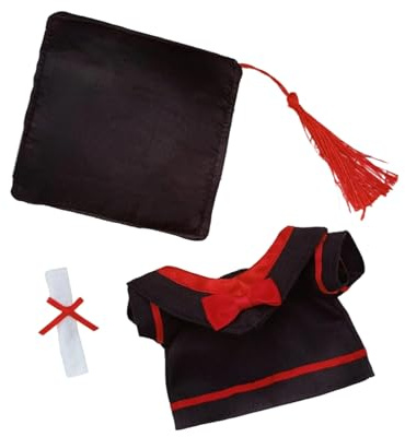 MISUVRSE Akademisches Puppenkostüm für 17 cm große Figuren, Puppen, Abschlusshut, Kleid, Set, detailliertes Design, Figur, Puppen-Display, Anziehpuppe, Abschlusszubehör