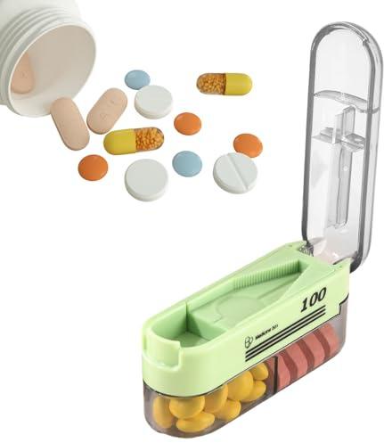 Coupe-médicaments réglable pour les personnes âgées, les patients, les soignants, les professionnels, les personnes soucieuses de leur santé, les voyages, les affaires
