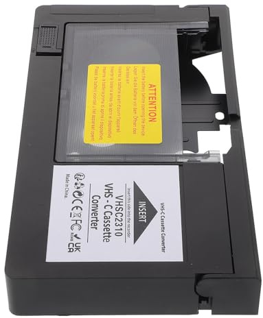 HYTROVE Vhs-c to Vhs Tape Adapter for Camcorder Playback, Digital Conversion Accessory for Video Tapes, Compatible with Svhs, for Home Video Recording and Archiving