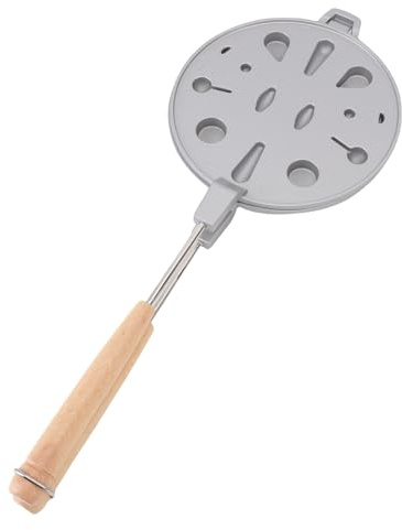 SALALIS Stampo per Biscotti in Noce Antiaderente 12 Fori in Lega di Alluminio Legno Oreshki Stampo da Forno per Fornello a Gas da, Rivestimento Antiaderente per Dolci Domestici (#2)