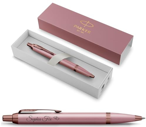 PARKER IM Kugelschreiber – The Finishing Touch Collection mit individueller Gravur – Personalisiertes Geschenk für Geburtstag, Hochzeit, Business (Mauve)