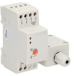 Miratic Interruptor Crepuscular Carril DIN 2-100 LUX con Sonda Externa | Sensor Crepuscular Exterior IP65