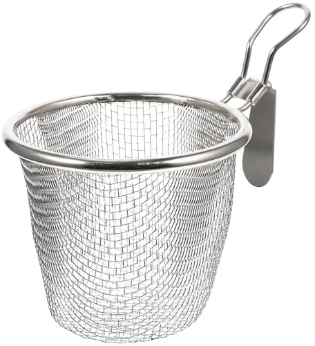 Zerodeko Colador de Pasta de Acero Inoxidable Diseño Ergonómico y Fondo Profundo, Cesta para Colar Fideos y Alimentos Gran Capacidad para Cocina Doméstica