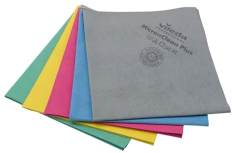 Vileda BLUE FARM MicroClean Plus: panno in microfibra ad alto rendimento 5 x 20 = 100 panni colore giallo