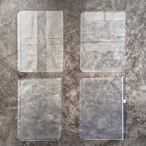 Zelten Recambios/Hojas sueltas para carpeta de anillas con tapa A5/Organizador personal/Planificador(A5 6 Holes, Binder Pocket All in Set)