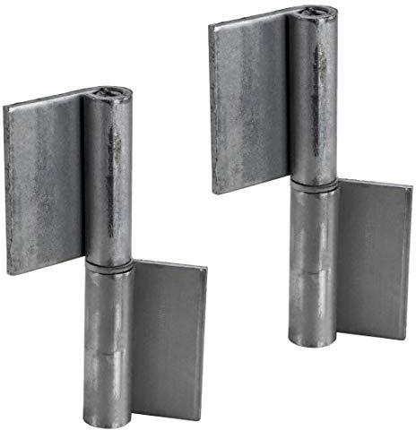 Gedotec Charnières à souder | 2 pièces | Pour portes métalliques | Hauteur 100 mm | DIN droite