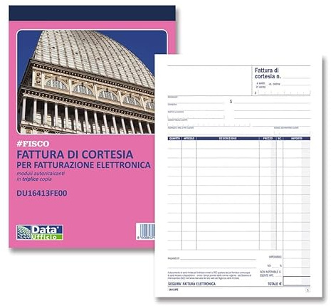 Data Ufficio Rechnungsblock - 33 Seiten - 3 Kopien - selbstdurchschreibend - 21,5 x 14,8 cm - DU16413FE00