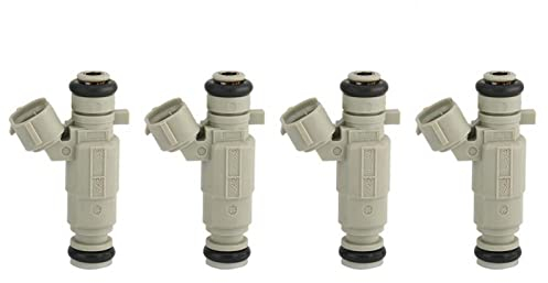 Inyector de combustible, 35310-04000 4 boquillas de inyector de combustible para I10 2016 Kia Picanto Mk2 1.0l Promueve el funcionamiento suave del motor y el equilibrio del suministro de comb