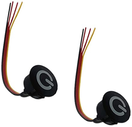 Micro Touch Stepless Dimming Switches Led Light Switch Dimmer Dc 12v Touch Lamp Control dimmable Switch with Cord for Strip Brightness 16mm/0.62 Mounting Hole 2pack Black