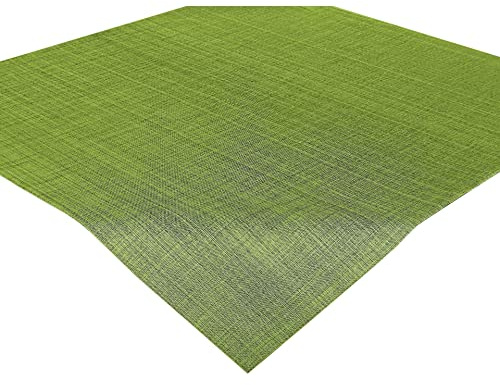Delindo Lifestyle® Tischdecke Samba Home, grün, Mitteldecke in 85x85 cm, Fleckschutz, abwaschbar, für Indoor und Outdoor