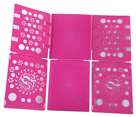 Clothes Folder Board, T-Shirt Folding Organizer Board Flip Display Fold Laundry Folder For Adult, Home Use, Kid (Rose red,2PCS)