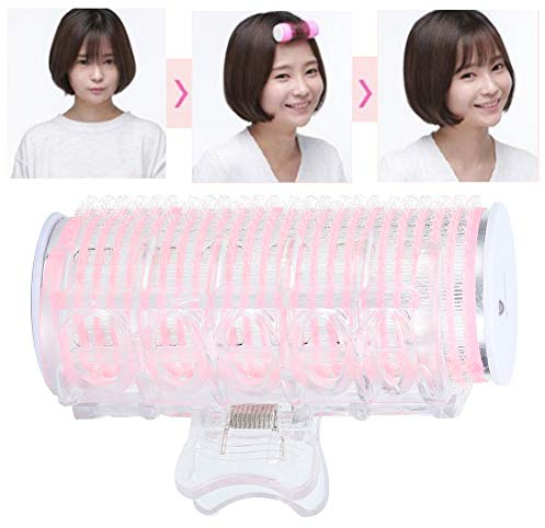 Hair Curlers Rollers USB Portable Hair Roller Bangs Curling Hair Styling Tool Mini Electric Hair Curler(pink)