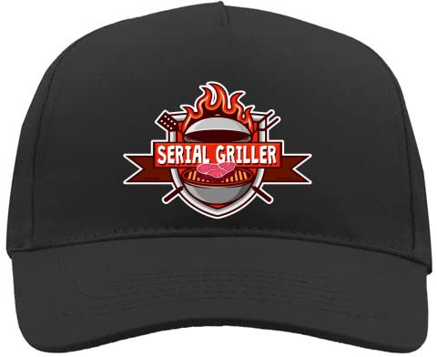 12Print Casquette Serial Griller Divertente Gadget Vêtement pour ceux qui aiment le barbecue Chapeau Serial Griller, Serial Griller, Taille Unique