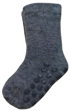 La Alpaca barnhalkfria strumpor, 2-pack, alpacka ullstrumpor för pojkar och flickor, fluffiga varma termostrumpor, ljusbeige för barn, LJUSGRÅ, 1-2 år