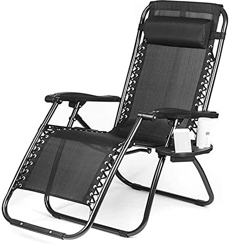 VVHUDA Gartenliegen und zusammenklappbarer, Verstellbarer Sonnenliegestuhl mit Ablagefach, Garten-Sonnenliege für den Strand, Pool, Außenterrasse, Garten, Camping small Gift
