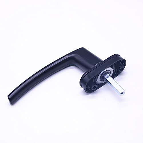 SaVgu Window Handles Window Locking Handle Replacement Window Handles,Window Handle,Inside Open Linkage Lever Plastic Steel Window Lock Black Handle (Color : Black)