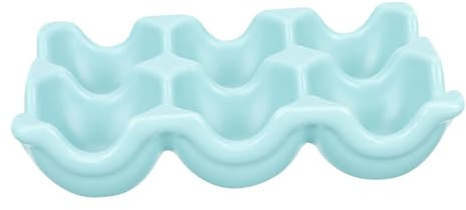 Zerodeko Portauova in Ceramica 6 Scomparti Fessure per Frigorifero Organizer Uova Cucina Resistente e Decorativo