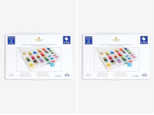 DMC - Cofanetto organizer | Ideale per organizzare, archiviare e sistemare le tue cartine di filati da ricamo - Un accessorio pratico e indispensabile per ogni ricamatrice! (Confezione da 2)