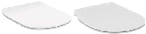 Ideal Standard T352701 Copriwater Originale Slim Dedicato Serie Tesi New, Bianco & E772401 Copriwater Originale Dedicato Serie connect, Chiusura Rallentata, Bianco, 46 x 38.3 cm
