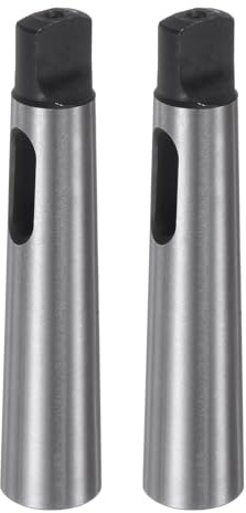 HARFINGTON 2PCS Morse Taper Adapter MT2-MT1 90mm Accuracy 0.02mm High-Carbon Steel Drill Sleeve Reducing Morse Taper Center Sleeve Reducing Drill Chuck Sleeve for Lathe Milling Part