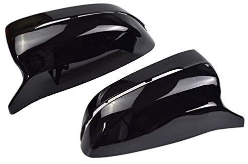 WEINUANXIN Rückspiegel Spiegelkappen Für B&MW 3 5 6 7 Serie G20 G30 G38 G11 G12 GT G32 2017-2019 2 Stücke Auto Helle Seite Rückspiegelabdeckung Ersatz(Bright Black)