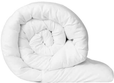 Quality Beddings Single Duvet 7.5 Tog, Anti Allergy Hypoallergenic Duvet with Hollowfiber Filling, Made in the UK All Year Round Quilt, Soft Premium Quality (135x200 cm)