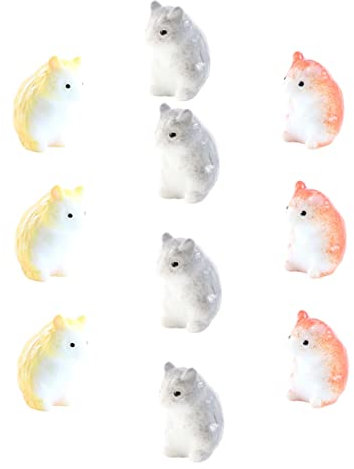 Abaodam 10pcs Resin Mouse Craft Cake Decor Baking Ornaments Assorted Colors Small Figurines for Party Home Desktop Decoration