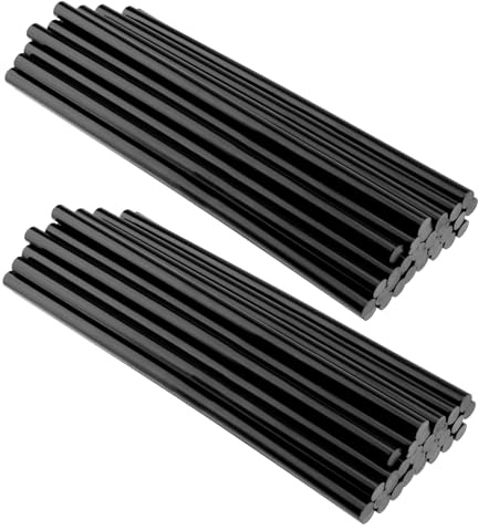 NAMYEUT 60 Stück 270 x 11mm Heißklebestifte Schwarz, Klebesticks Heißkleber, Heißklebepistole Sticks, Heißklebesticks 11mm Heißklebestift für DIY Bastelprojekte Reparieren Dekorieren